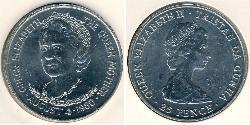 25 Penny Tristan da Cunha Rame/Nichel Elisabetta II (1926-2022)