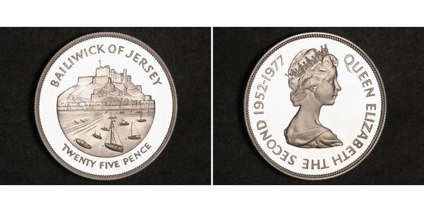 25 Penny Jersey Silver Elizabeth II (1926-2022)