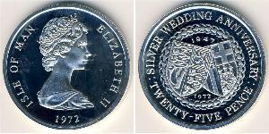 25 Penny Isla de Man  Isabel II (1926-2022)