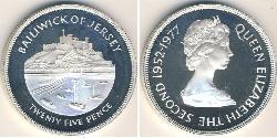 25 Penny Jersey 銀 伊丽莎白二世 (1926-2022)