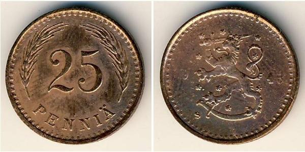 25 Penny 芬兰 銅 