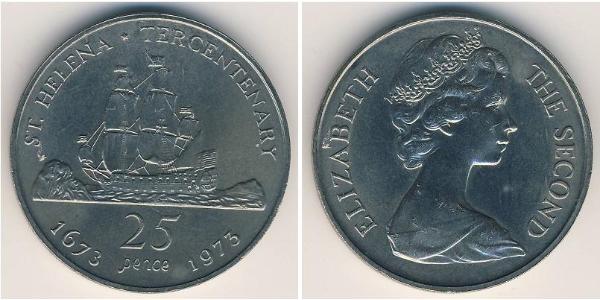 25 Penny  銅/镍 伊丽莎白二世 (1926-2022)