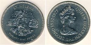 25 Penny 圣赫勒拿岛 銅/镍 伊丽莎白二世 (1926-2022)