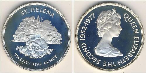 25 Penny 圣赫勒拿岛 銅/镍 伊丽莎白二世 (1926-2022)