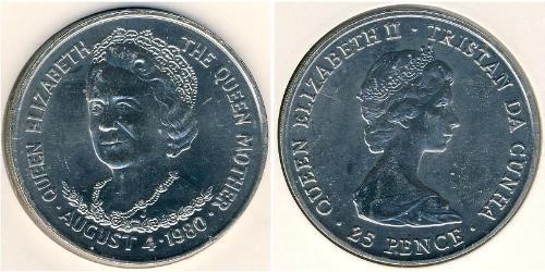 25 Penny 特里斯坦-达库尼亚 銅/镍 伊丽莎白二世 (1926-2022)