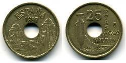 25 Peseta Kingdom of Spain (1976 - ) Bronze/Aluminium 