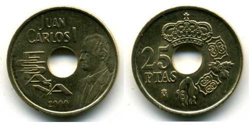 25 Peseta Kingdom of Spain (1976 - ) Bronze/Aluminium Juan Carlos I of Spain (1938 - )