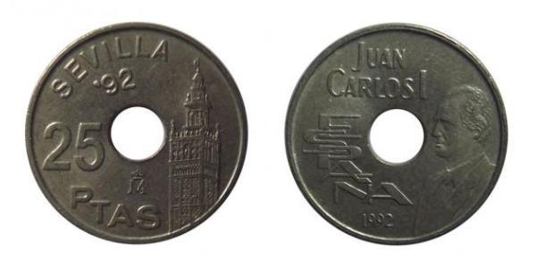25 Peseta Regno di Spagna (1976 - ) Bronzo/Nichel Juan Carlos I (1938 - )