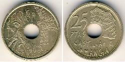 25 Peseta Kingdom of Spain (1976 - ) Copper/Nickel 