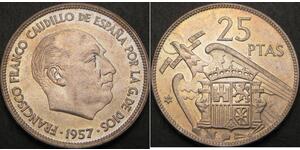 25 Peseta Espagne franquiste (1936 - 1975) Cuivre/Nickel Francisco Franco(1892 – 1975)