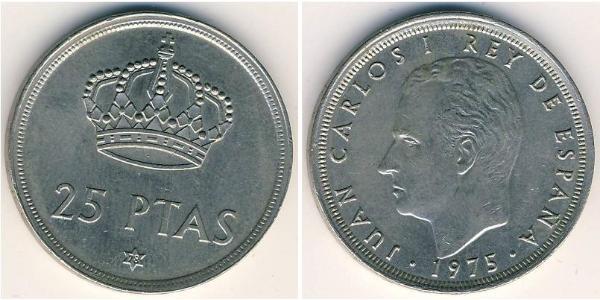 25 Peseta Espagne franquiste (1936 - 1975) Cuivre/Nickel Juan Carlos I (1938 - )