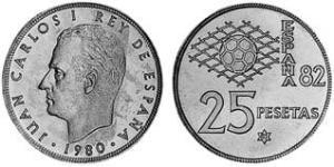 25 Peseta Reino de España (1976 - ) Kupfer/Nickel Juan Carlos I (1938 - )