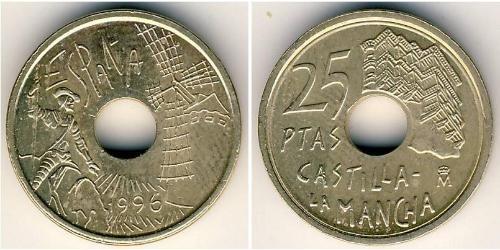 25 Peseta Reino de España (1976 - ) Kupfer/Nickel 