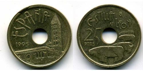 25 Peseta Royaume d’Espagne (1976 - ) Laiton 