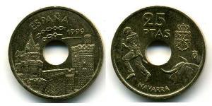 25 Peseta Royaume d’Espagne (1976 - ) Nickel/Laiton 