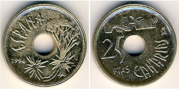 25 Peseta Reino de España (1976 - ) Níquel/Bronce 