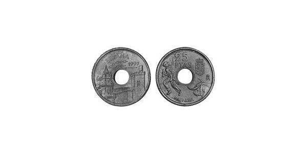 25 Peseta Regno di Spagna (1976 - ) Ottone/Nichel 