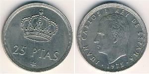 25 Peseta Francoist Spain (1936 - 1975) Rame/Nichel Juan Carlos I (1938 - )
