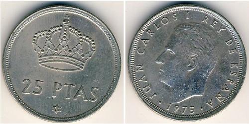 25 Peseta Francoist Spain (1936 - 1975) Rame/Nichel Juan Carlos I (1938 - )