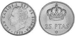 25 Peseta 西班牙 镍/銅 胡安·卡洛斯一世 (1938 - )