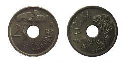 25 Peseta 西班牙 青铜/铝 胡安·卡洛斯一世 (1938 - )