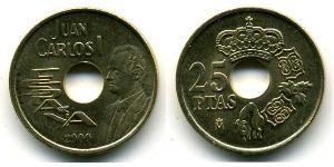 25 Peseta 西班牙 青铜/铝 胡安·卡洛斯一世 (1938 - )