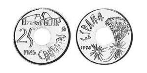 25 Peseta 西班牙 青铜/铝 胡安·卡洛斯一世 (1938 - )