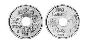 25 Peseta 西班牙 青铜/铝 胡安·卡洛斯一世 (1938 - )