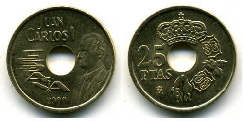 25 Peseta 西班牙 青铜/铝 胡安·卡洛斯一世 (1938 - )