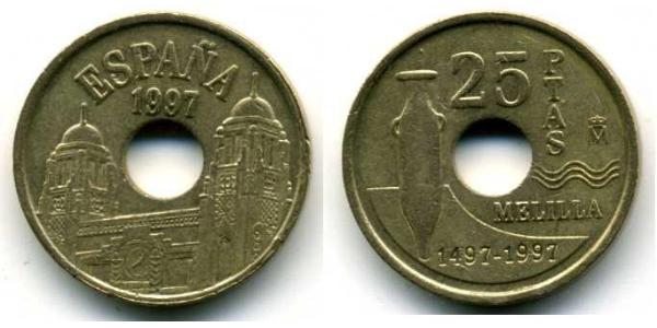 25 Peseta 西班牙 青铜/铝 