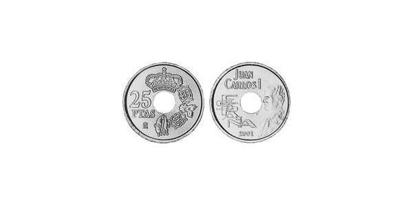 25 Peseta 西班牙 青铜/铝 胡安·卡洛斯一世 (1938 - )
