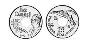 25 Peseta 西班牙 青铜/镍 胡安·卡洛斯一世 (1938 - )