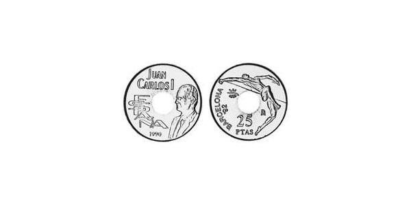 25 Peseta 西班牙 青铜/镍 胡安·卡洛斯一世 (1938 - )