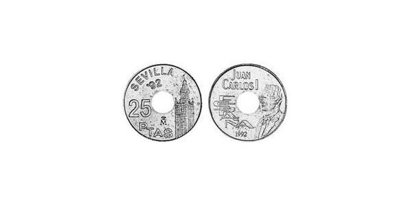 25 Peseta 西班牙 青铜/镍 胡安·卡洛斯一世 (1938 - )