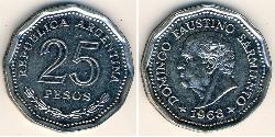 25 Peso Argentina (1861 - ) Acciaio/Nichel 