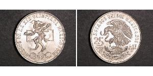 25 Peso Mexique (1867 - ) Argent 