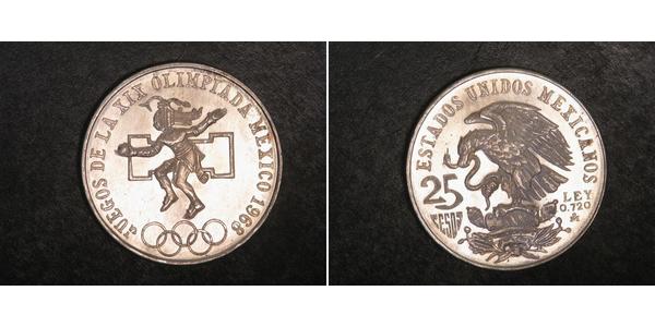 25 Peso Mexique (1867 - ) Argent 