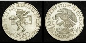 25 Peso Messico (1867 - ) Argento 