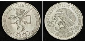 25 Peso Messico (1867 - ) Argento 