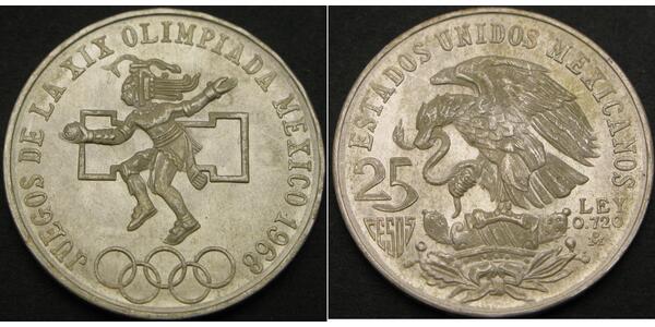 25 Peso Messico (1867 - ) Argento 