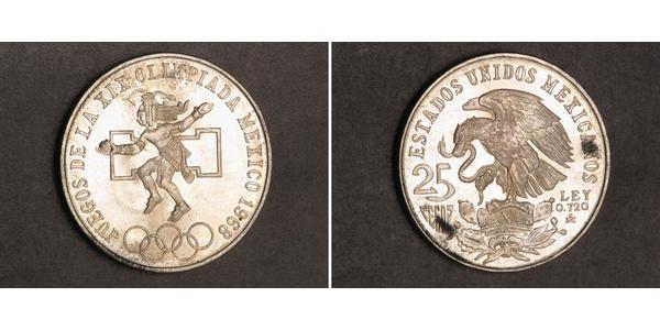 25 Peso Messico (1867 - ) Argento 