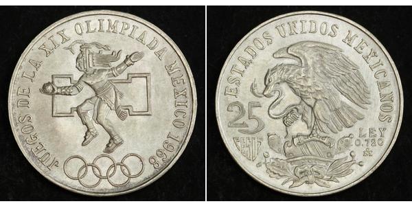 25 Peso Messico (1867 - ) Argento 