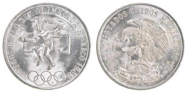 25 Peso Messico (1867 - ) Argento 