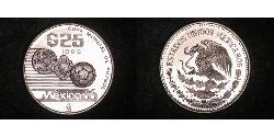 25 Peso México Plata 