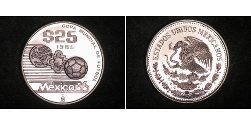 25 Peso México Plata 