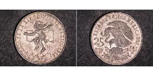 25 Peso México (1867 - ) Plata 