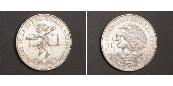 25 Peso México (1867 - ) Plata 