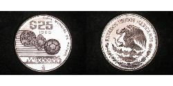 25 Peso Mexico Silver 