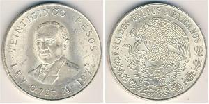 25 Peso United Mexican States (1867 - ) Silver 