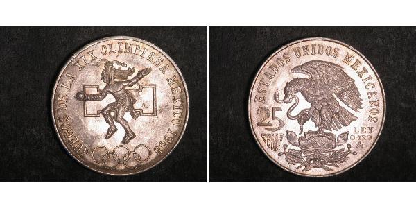 25 Peso United Mexican States (1867 - ) Silver 